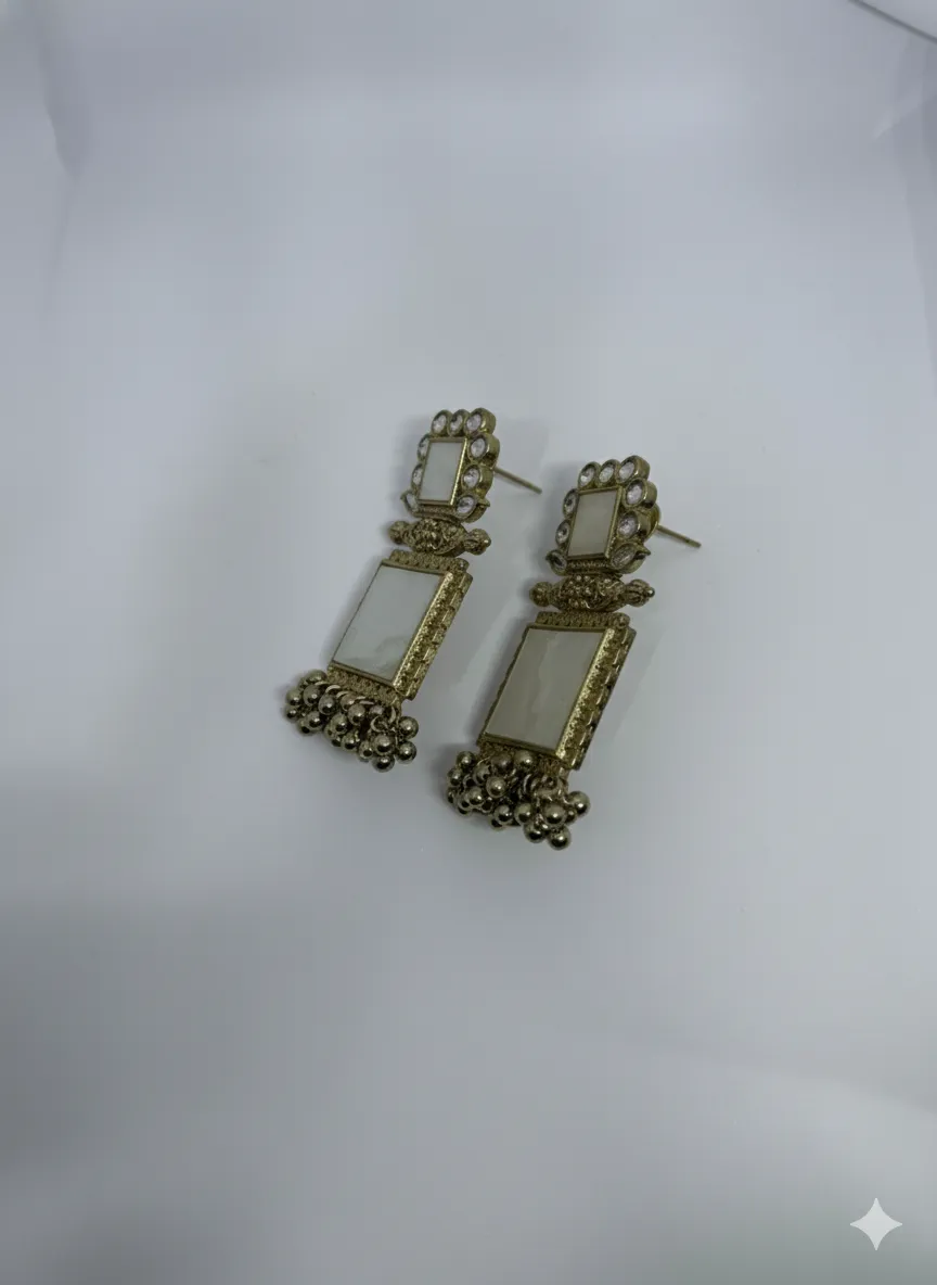 golden rectangle earring